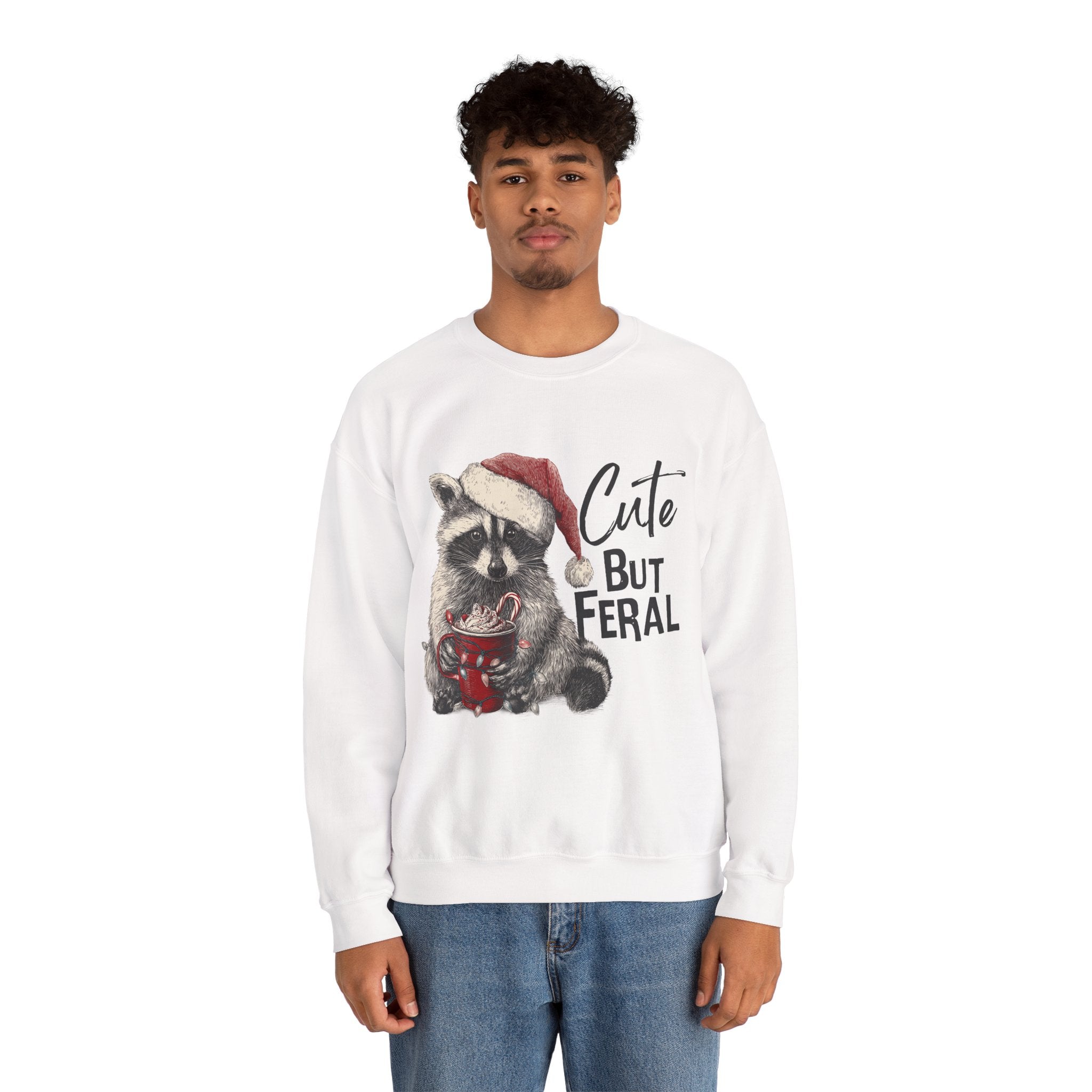 Cute But Feral Christmas Sweatshirt