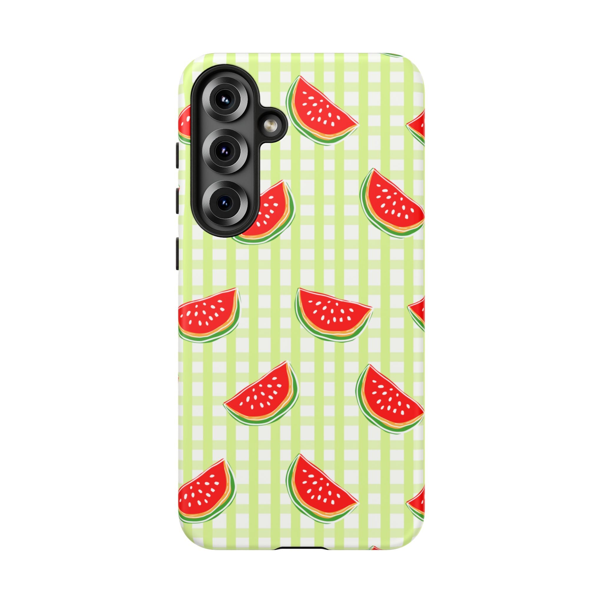 Green Plaided Pattern Watermelon