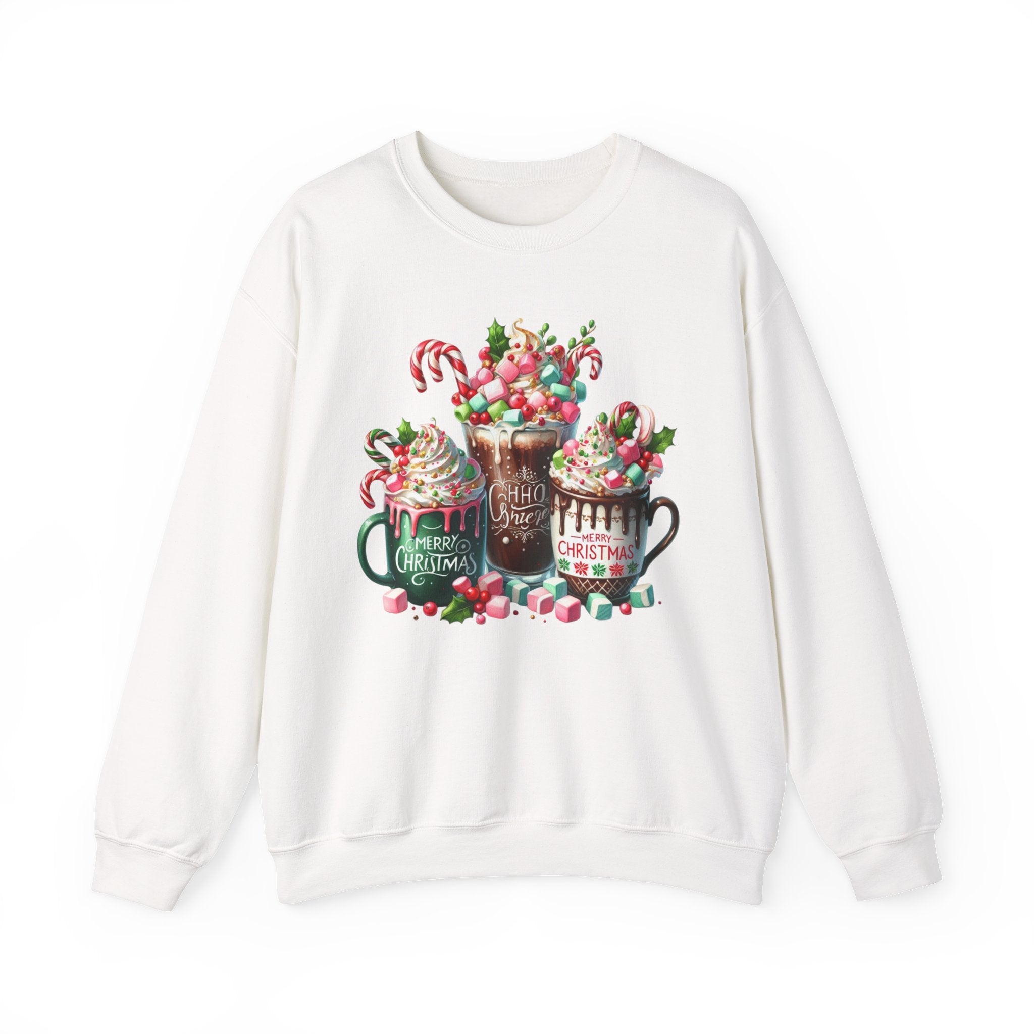 Cozy Holiday Sweatshirt with Hot Cocoa