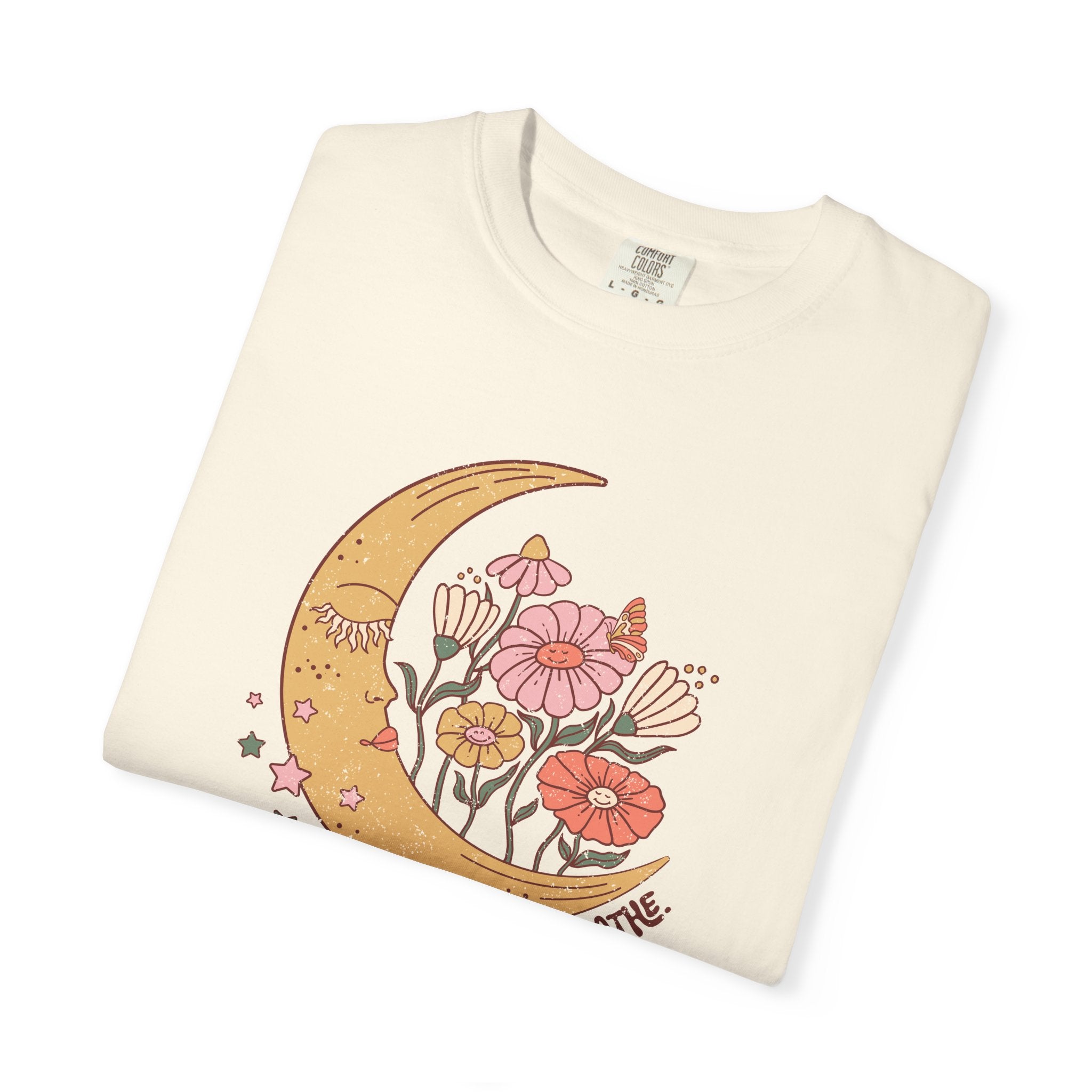 Whimsical Floral T-Shirt - "Make a Moment to Breathe"