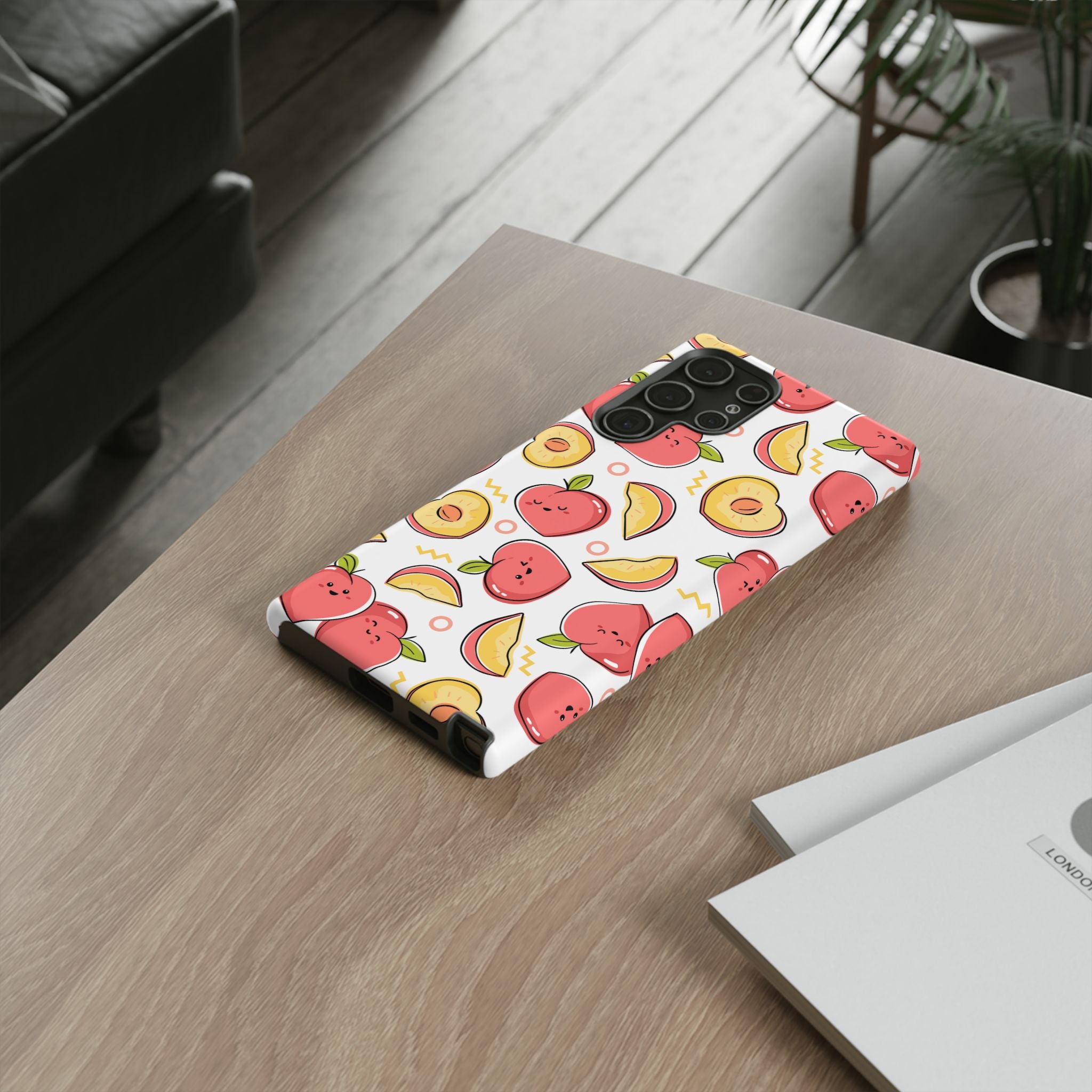 Phone Cases - Peach Patterned Tough Cases