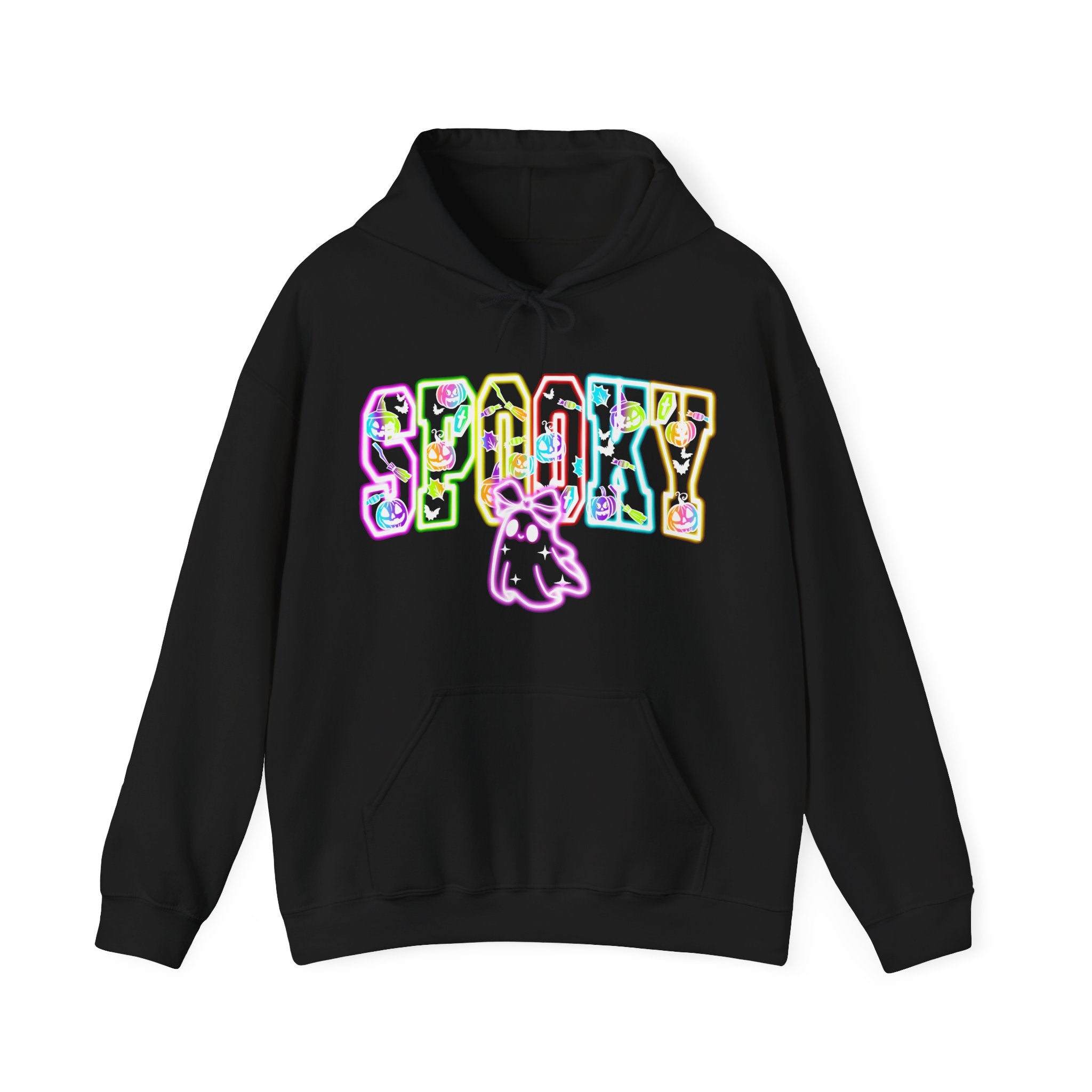 Spooky Neon Hoodie for Halloween