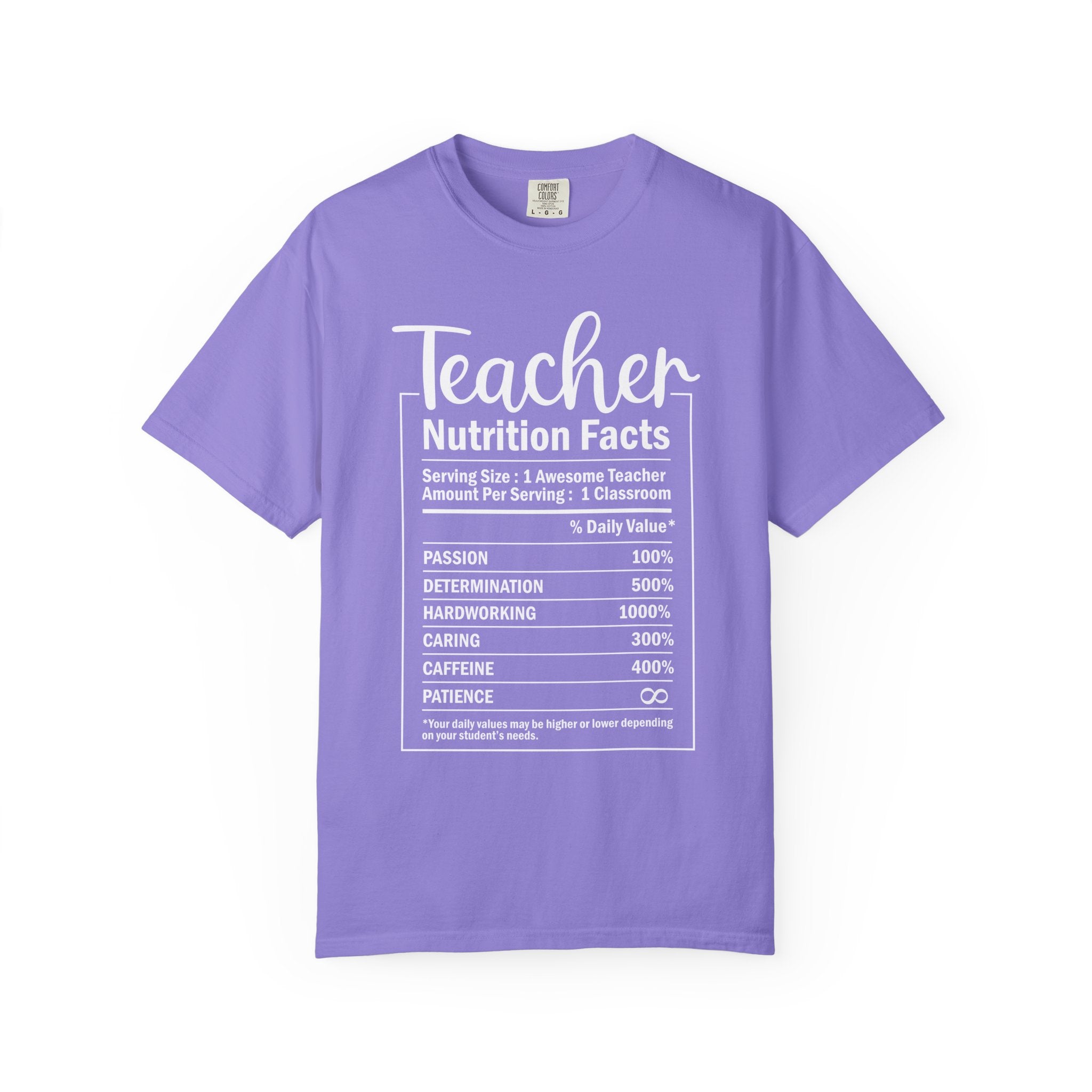 Teacher Nutrition Facts T-Shirt