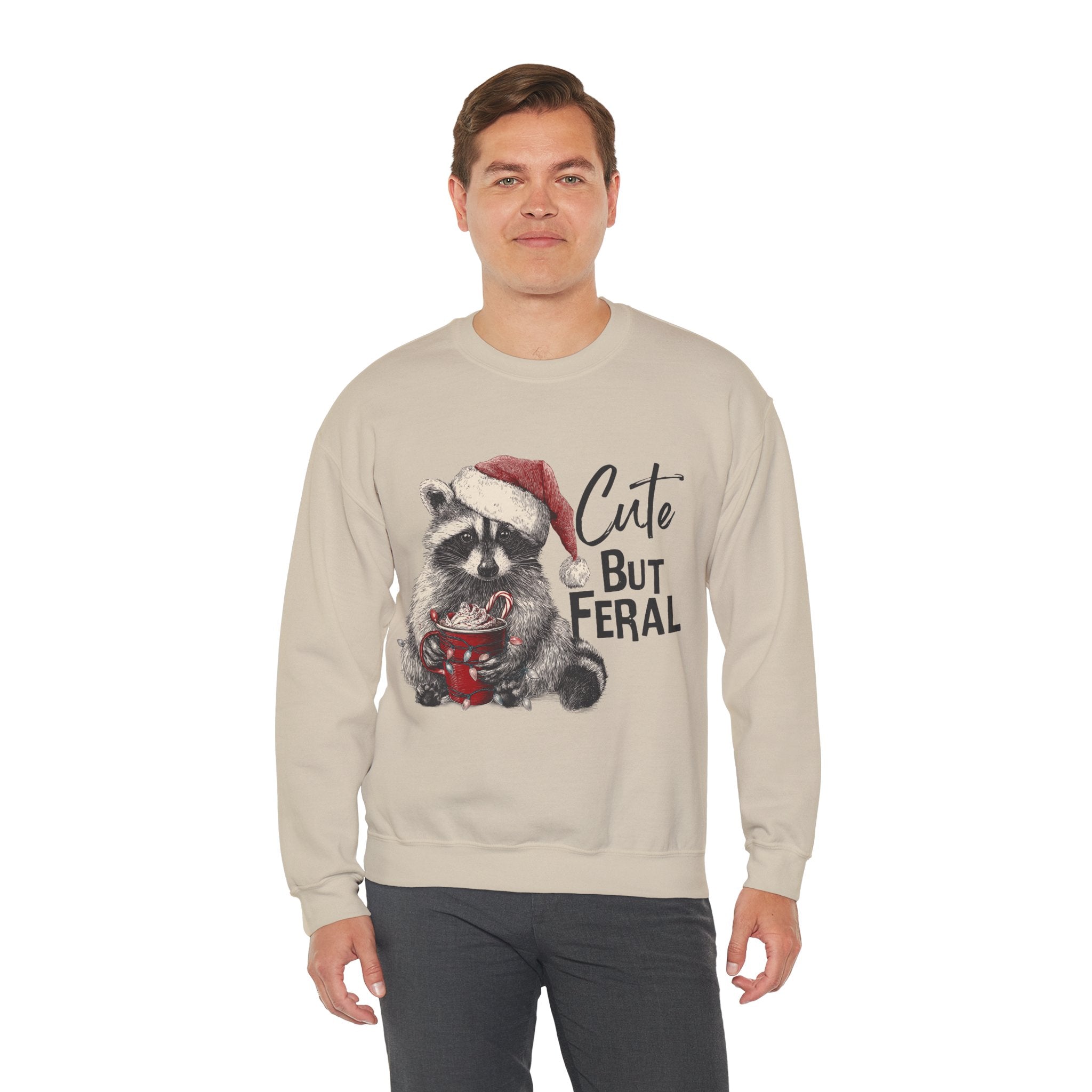 Cute But Feral Christmas Sweatshirt