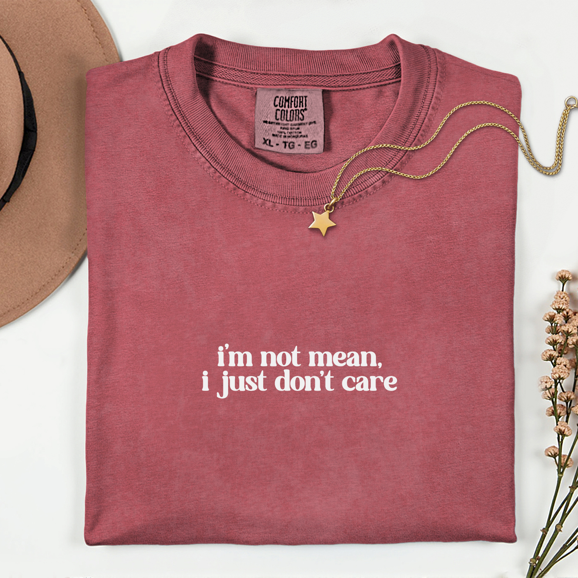 Sassy Statement T-Shirt: 'I'm Not Mean, I Just Don't Care'