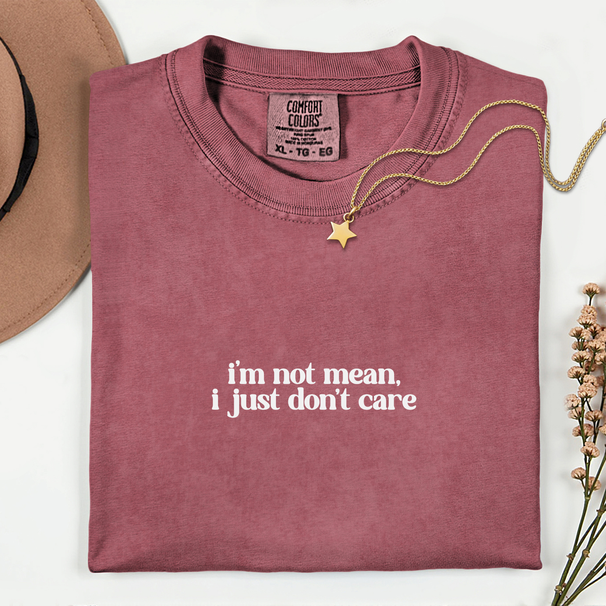 Sassy Statement T-Shirt: 'I'm Not Mean, I Just Don't Care'