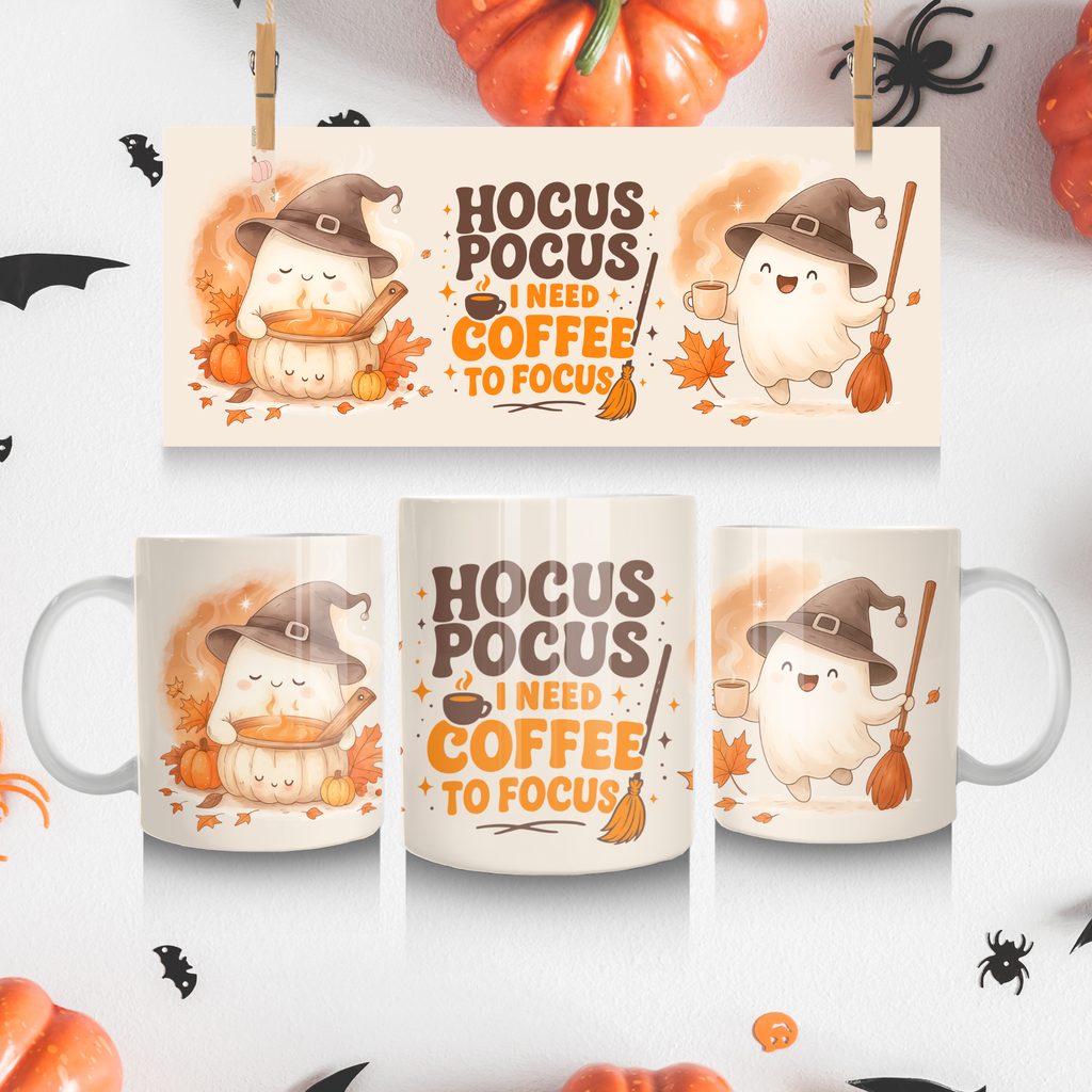 Spooky Coffee Mug with Hocus Pocus Design