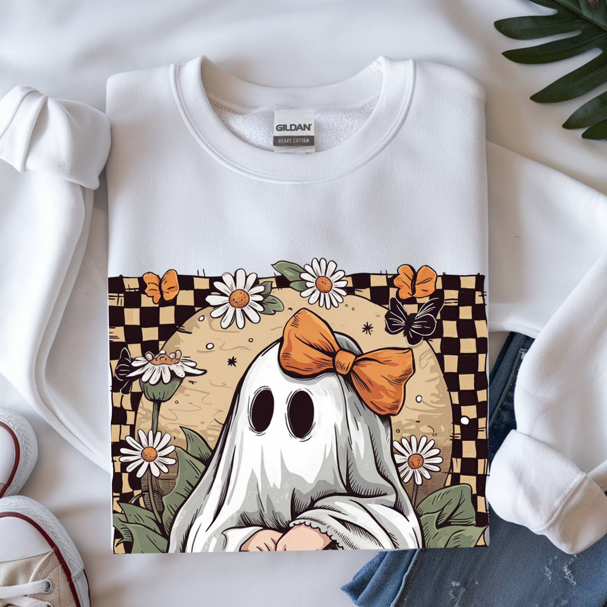 Halloween Ghost Crewneck Sweatshirt