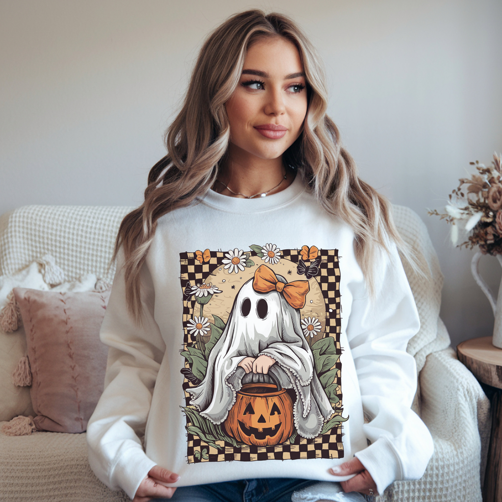 Halloween Ghost Crewneck Sweatshirt