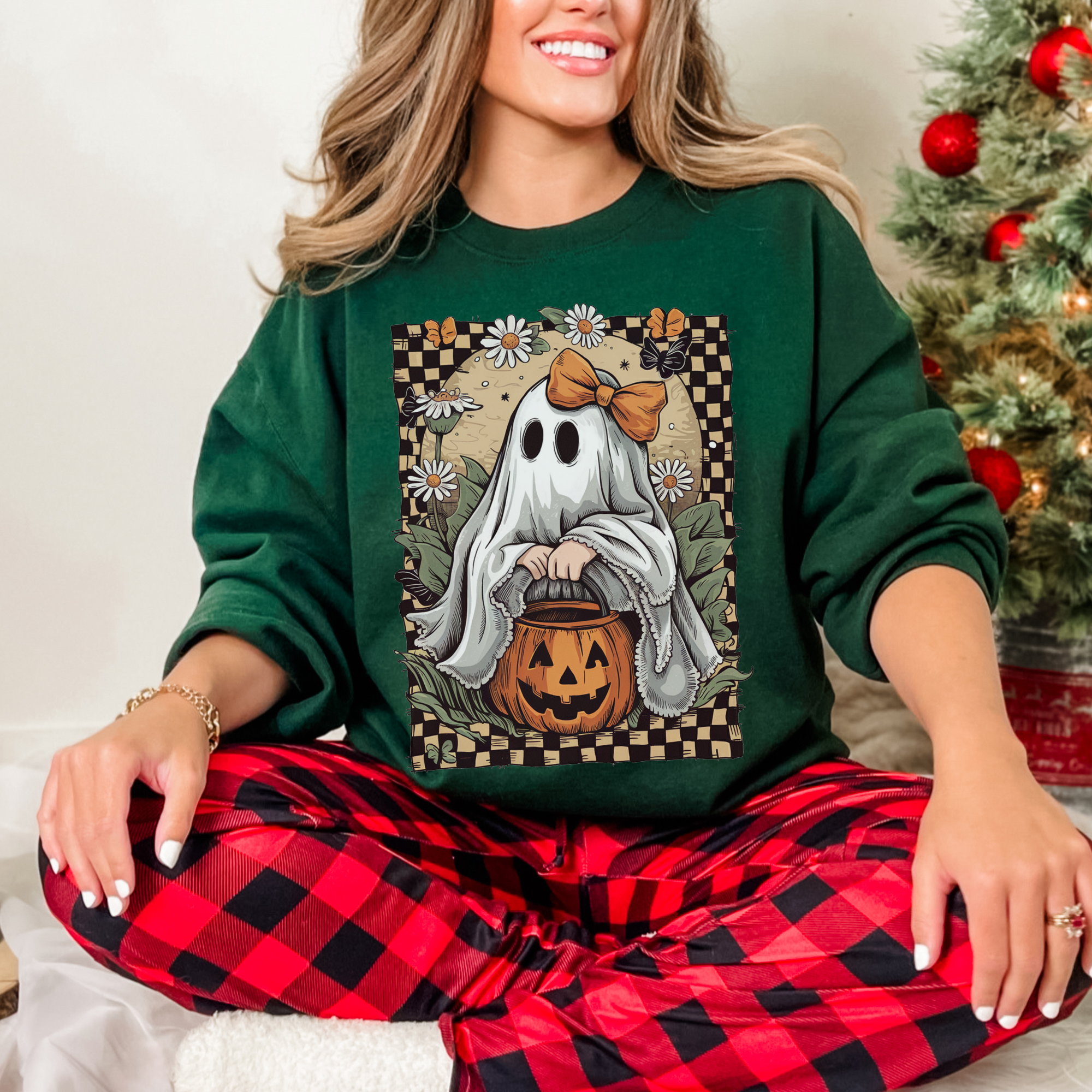 Halloween Ghost Crewneck Sweatshirt