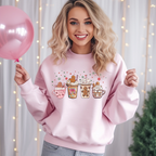 Cozy Holiday Sweatshirt with Gingerbread Design