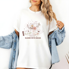 Celestial Boho Floral Graphic T-Shirt