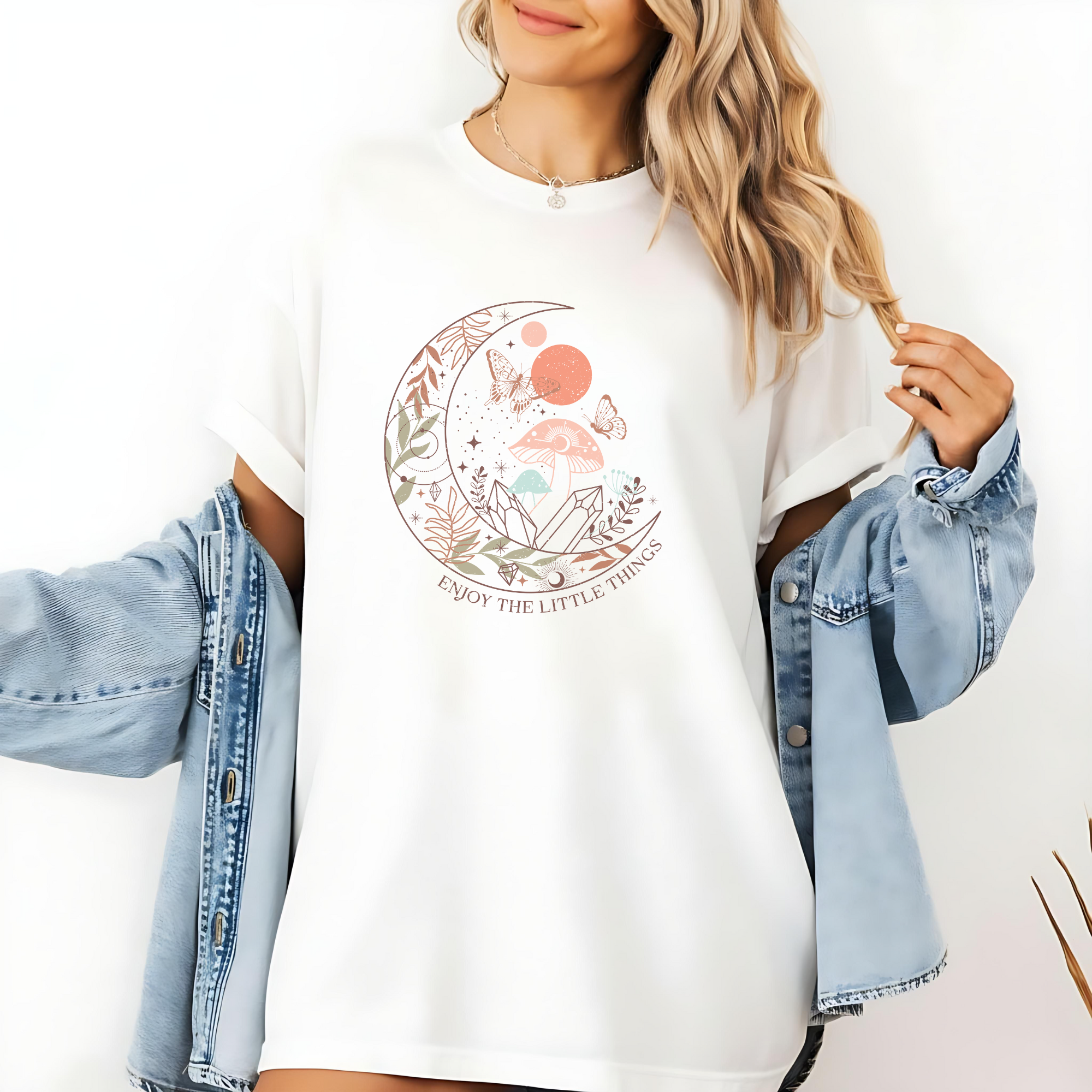 Celestial Boho Crescent moon Graphic Tee