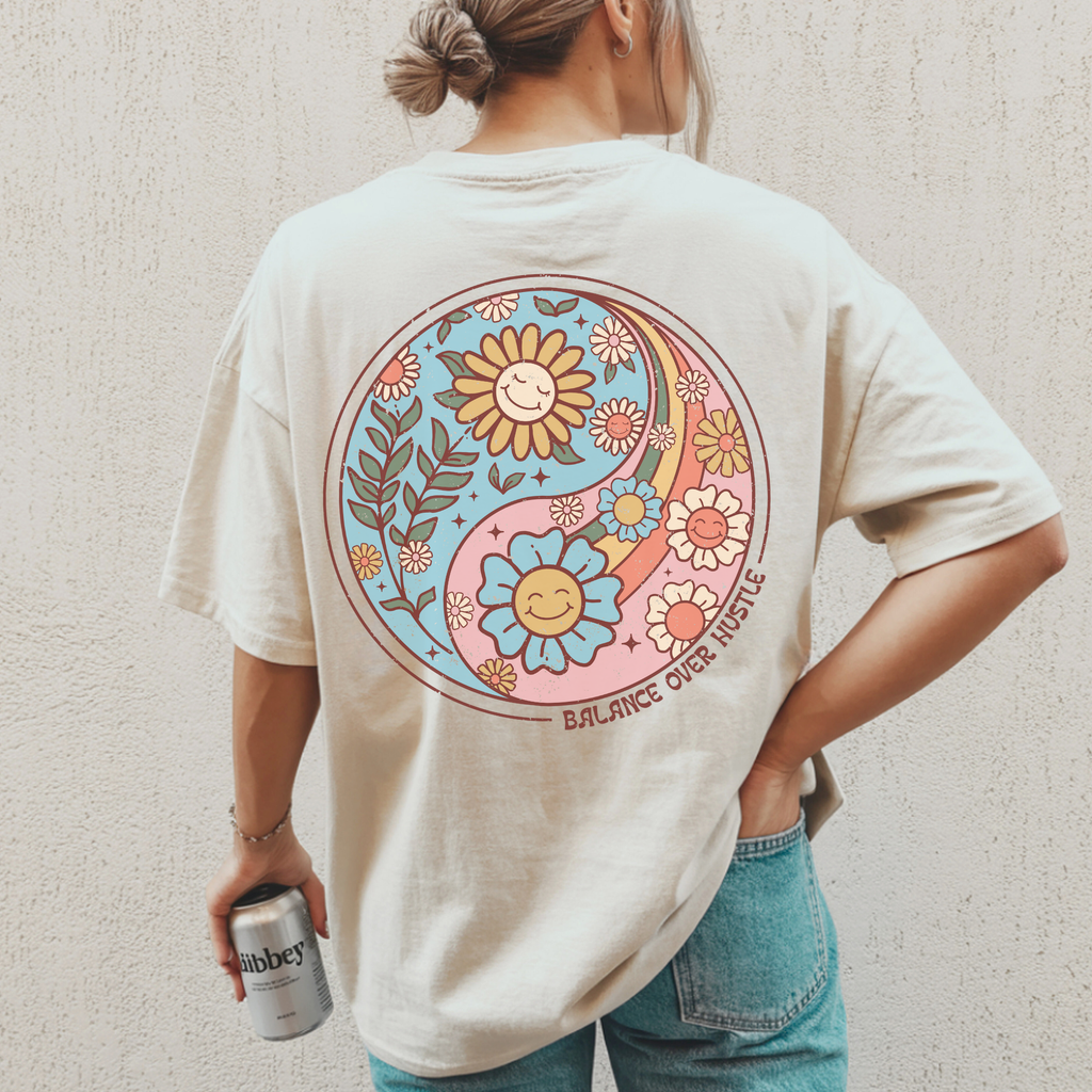 Floral Yin Yang T-Shirt