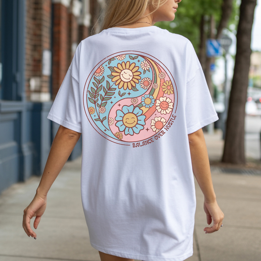 Floral Yin Yang T-Shirt