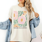 No Rain No Flowers Boho Design T-Shirt