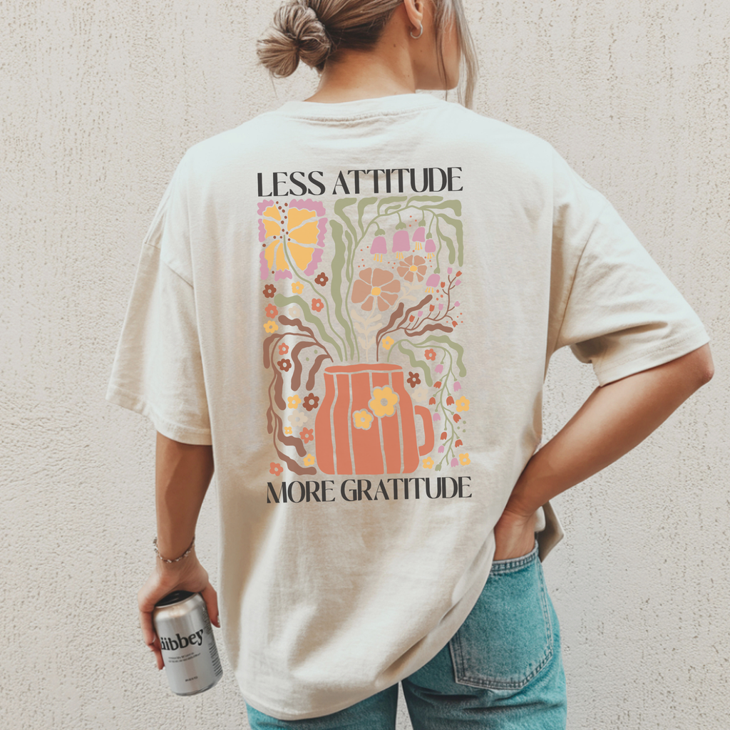Less Attitude, More Gratitude Boho Graphic Tee