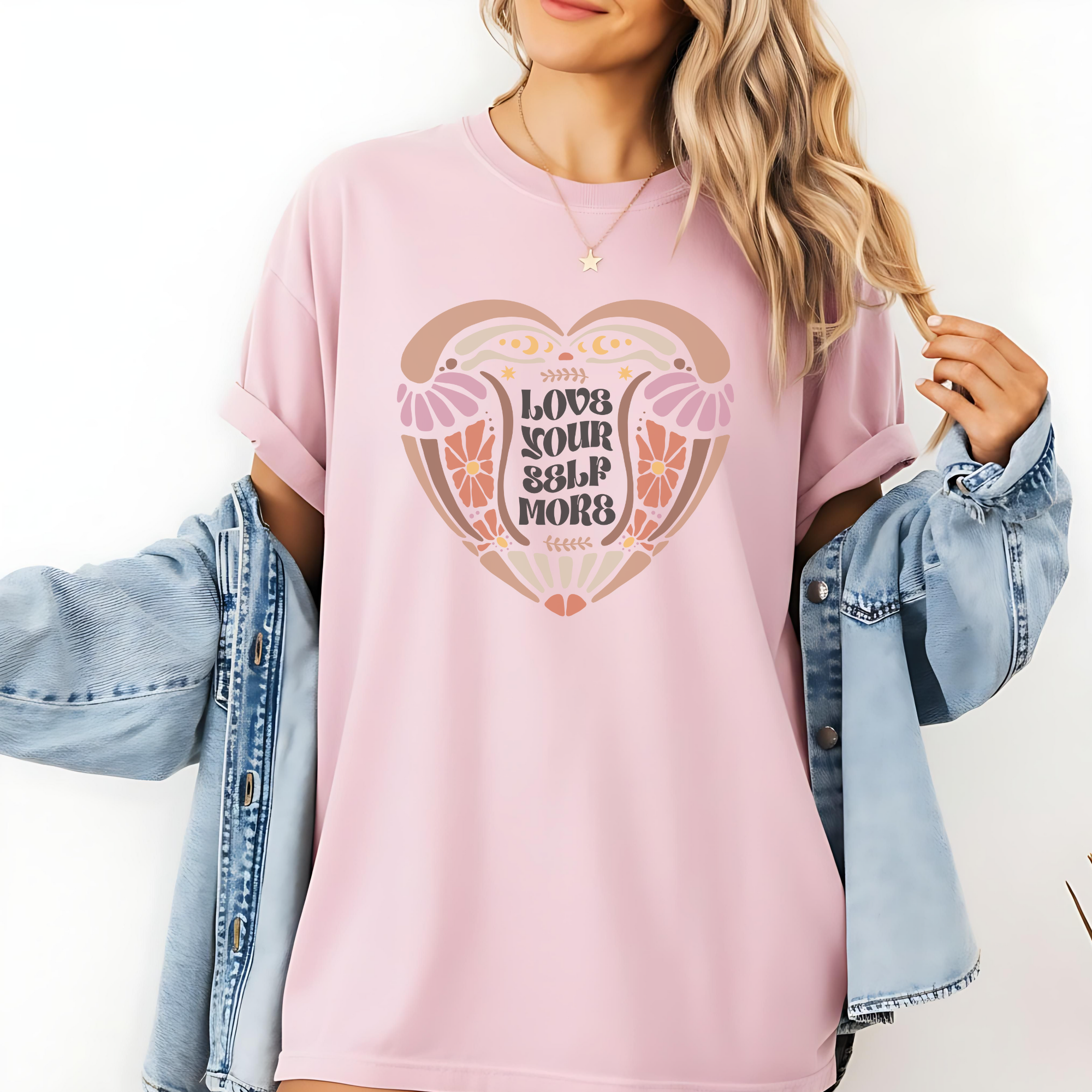 Love Yourself Heart Boho Tee