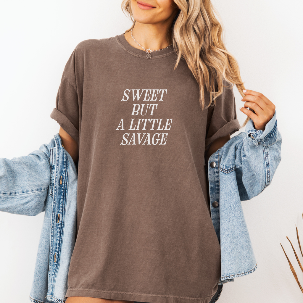Sweet But A Little Savage Unisex Garment-Dyed T-Shirt