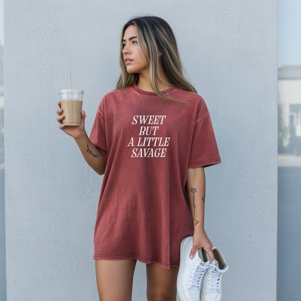 Sweet But A Little Savage Unisex Garment-Dyed T-Shirt