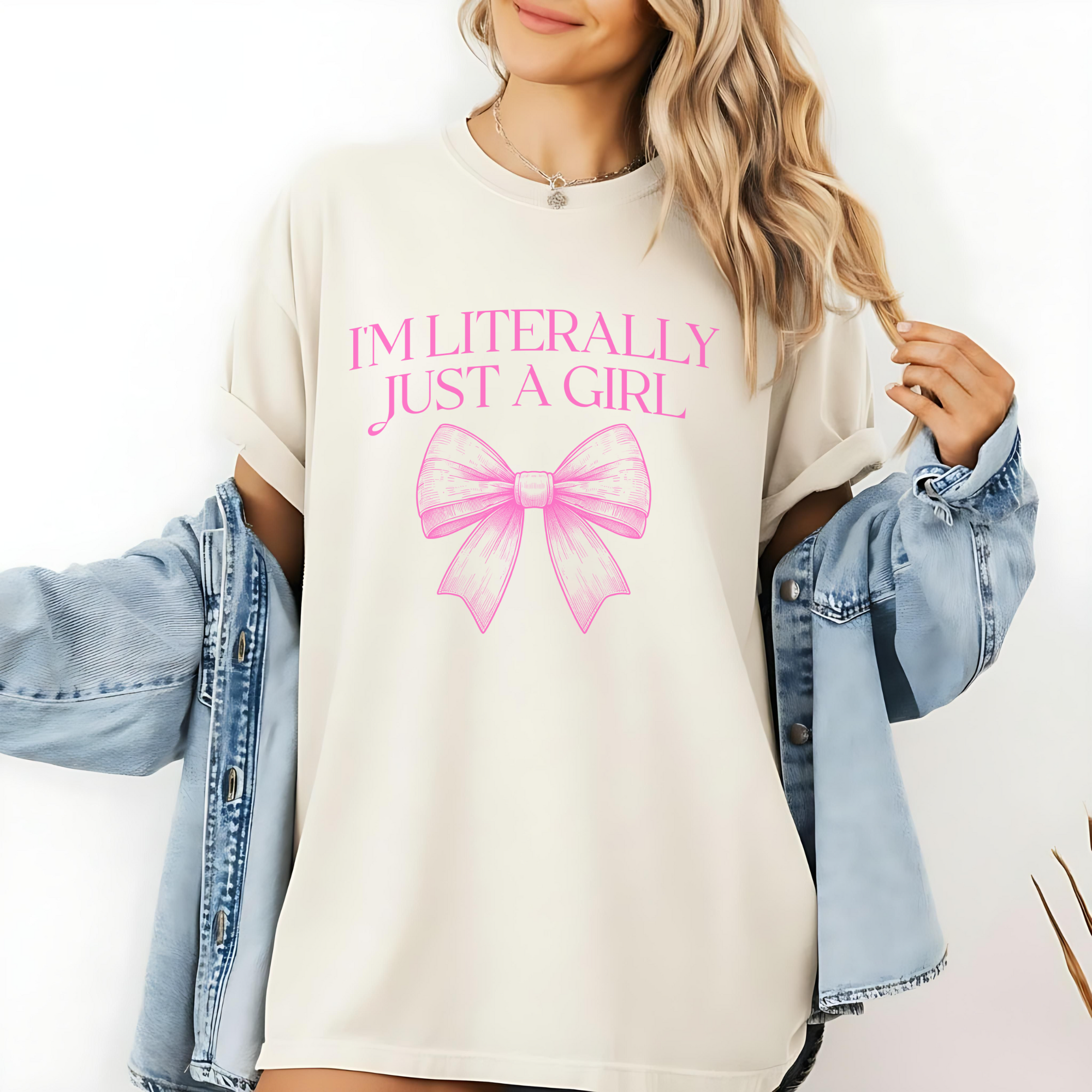 Just A Girl Graphic Coquette T-Shirt