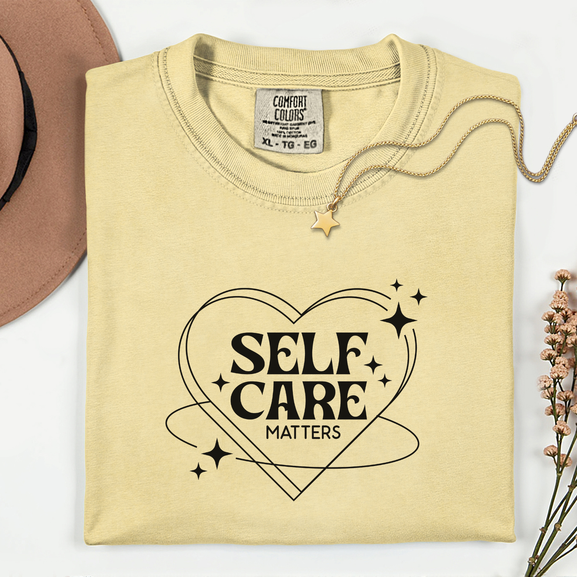 Self Care Unisex Garment-Dyed T-Shirt