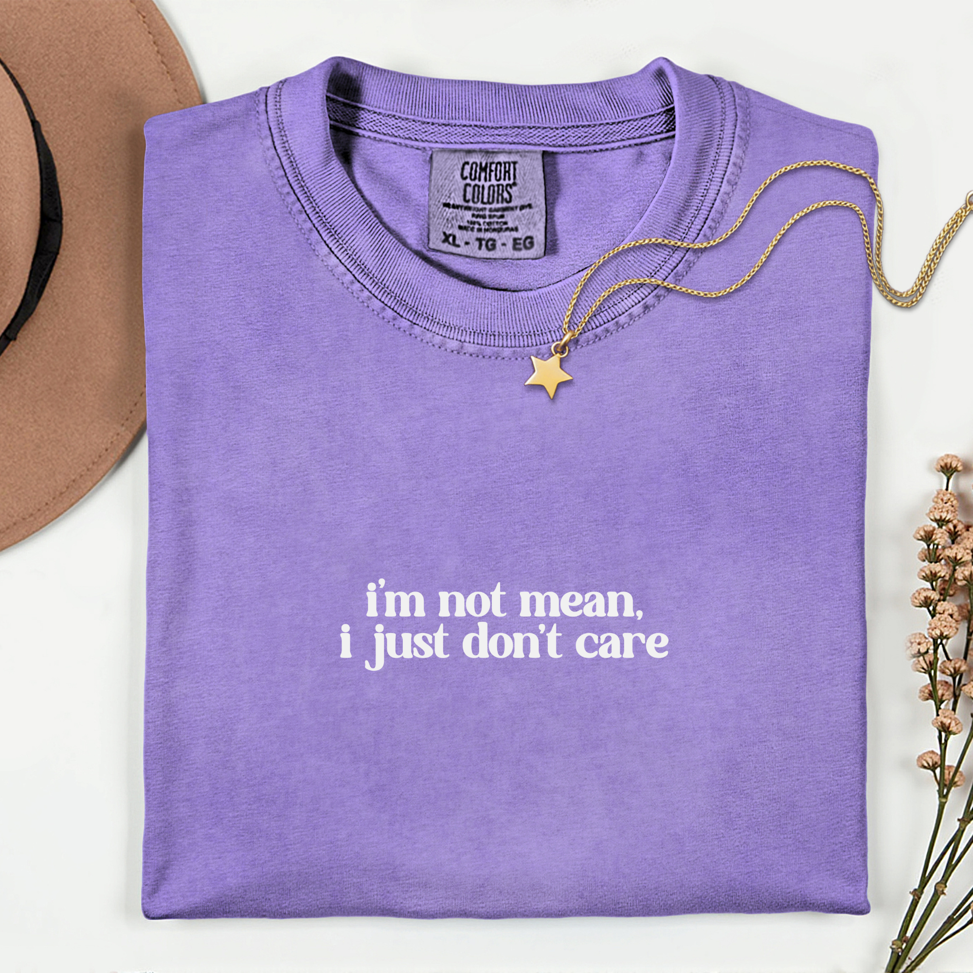 Sassy Statement T-Shirt: 'I'm Not Mean, I Just Don't Care'