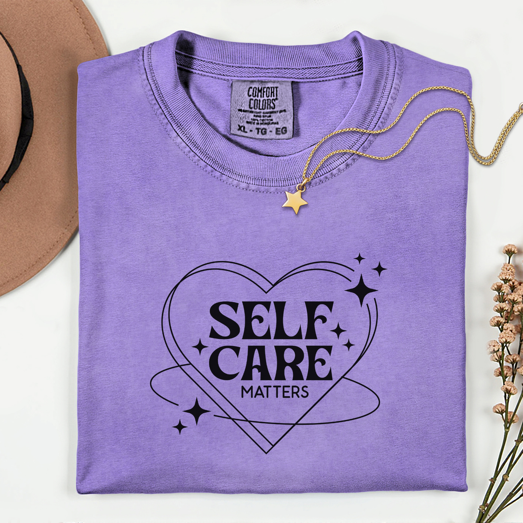 Self Care Unisex Garment-Dyed T-Shirt